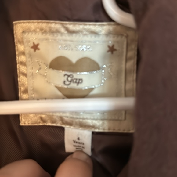 Girl’s Gap Brown Winter Wool Blend Jacket. Size 4 - Picture 4 of 6